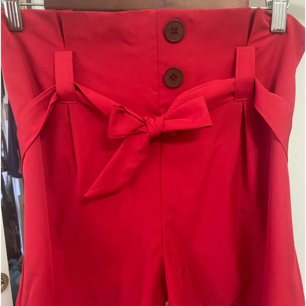 Red skorts